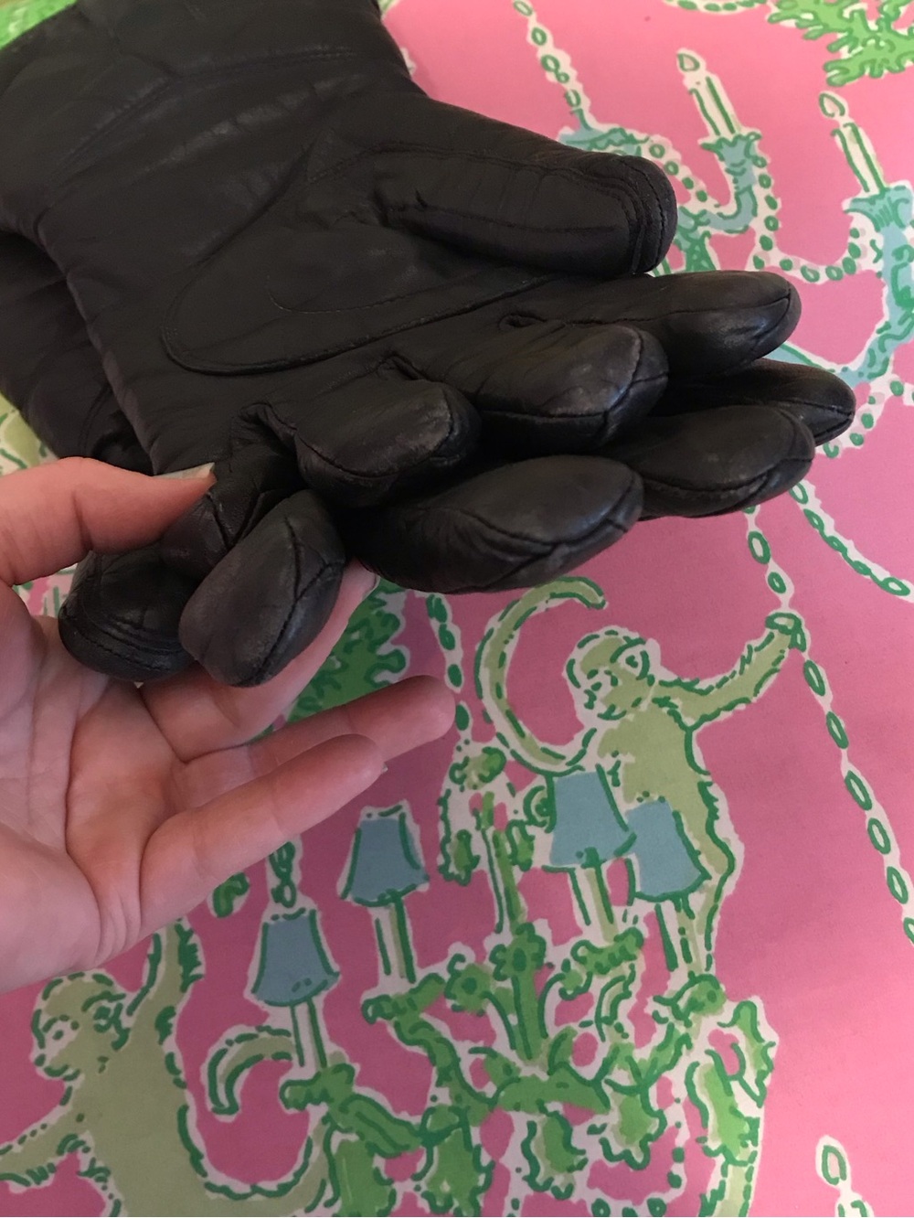 Vintage Yamaha Winter Gloves Motorcycle Snowmobile Black LEATHER Mens size large - Picture 7 of 7